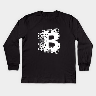 Bitcoin Blockchain Logo Kids Long Sleeve T-Shirt